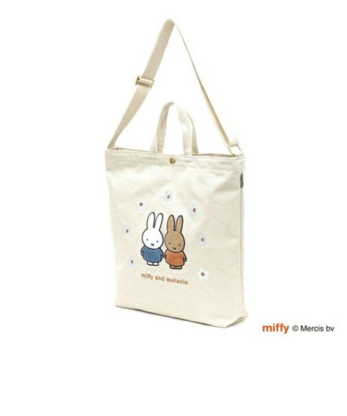 ミッフィー miffy 2WAY帆布トートショルダーバッグ フラワーアーチ ナチュラル