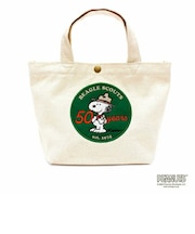 スヌーピー 50thミニトートバッグ (ナチュラル) ビーグルスカウト SNOOPY