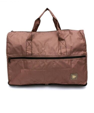 リラックマ 折りたたみボストンバッグ（M) ブラウン