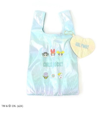 パワーパフガールズ オーロラマルシェバッグ（ブルー） エコバッグ パワパフ Powerpuff Girls アコモデ