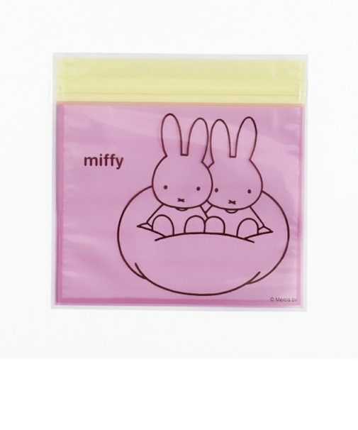 ミッフィー miffy ジッパーバッグ(パープル) 小物入れ ラッピング 日本製