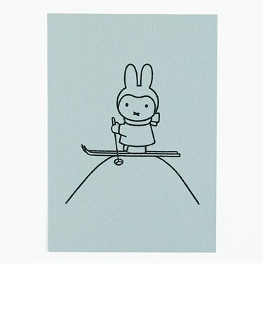 ミッフィー miffy ポストカード（blue） ハガキ 文具 日本製