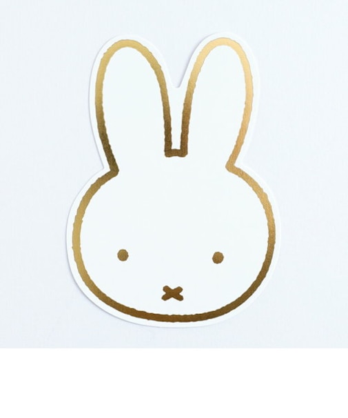 ミッフィー miffy ダイカットポストカード （face/gold） ハガキ 文具 日本製