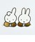 ミッフィー miffy ダイカットポストカード （talking） ハガキ 文具 日本製