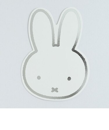 ミッフィー miffy ダイカットポストカード （face/silver） ハガキ 文具 日本製