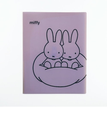 ミッフィー miffy A4クリアブックファイル(purple) 文具