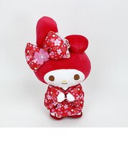 サンリオ マイメロディ ぬいぐるみ S 桜着物 赤 マスコット インテリア 和風 春
