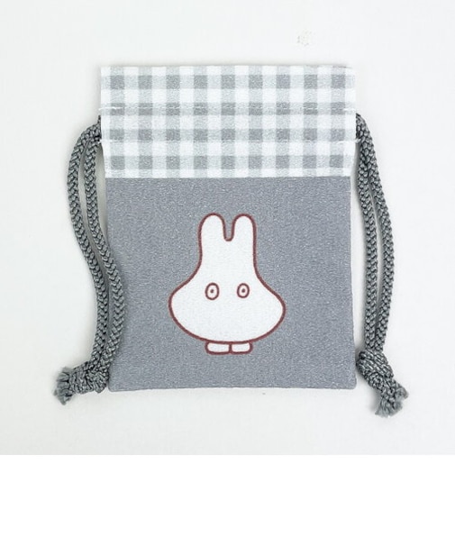 ミッフィー まめ巾着 グレー ポーチ 小物入れ