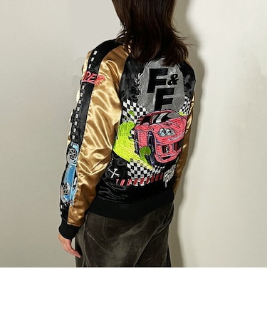 ワイルドスピード スカジャン スピードレースカー L ジャンパー ブルゾン 上着