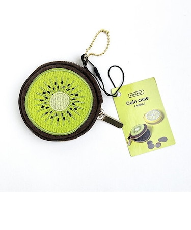 フルーツ(キウイ) PUPU FELT コインケース ブラウン 小物入れ
