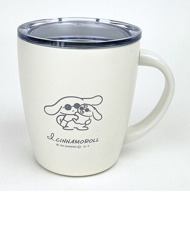 サンリオ シナモン アイシナモロール フタ付きステンレスマグ アイボリー マグカップ 保温 保冷 ランチ