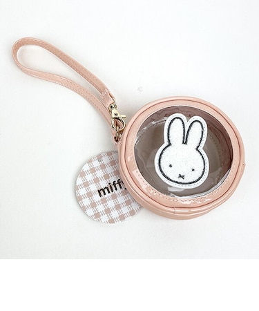 ミッフィー ラウンドポーチ S ピンク 小物入れ 化粧品入れ クラッチバッグ ハンドバッグ