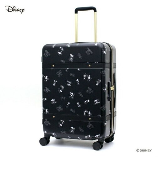 ディズニー ミッキー スーツケース(M) ジッパータイプ (スケッチブラック) キャリーケース