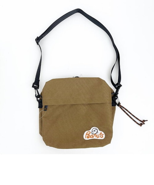 スヌーピー RE-PET スクエアショルダー カーキ バッグ ポーチ