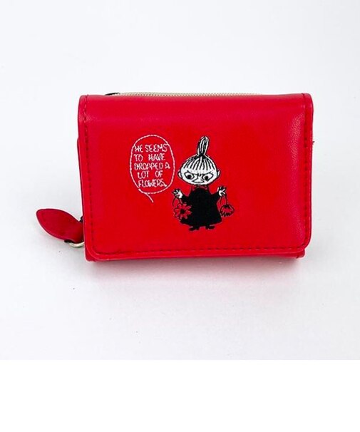 ムーミン リトルミイ 三つ折りミニ財布 レッド コインケース