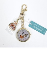 mofusand モフサンド チャーム付きチェーンウォッチ ホットケーキ 時計 キーチェーン