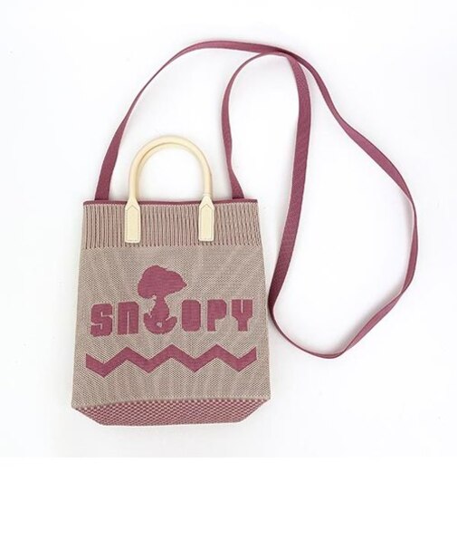 スヌーピー シリコンハンドル2WAYミニトートバッグ ベージュ ルート―ト SNOOPY