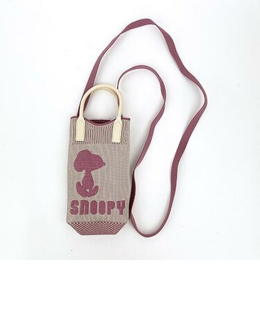 スヌーピー シリコンハンドル2WAYミニトートバッグ ベージュ ルートート スマホショルダー SNOOPY