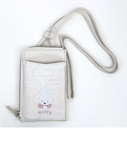 ミッフィー miffy キルティングシリーズ ショルダーポーチ アイボリー スマホケース