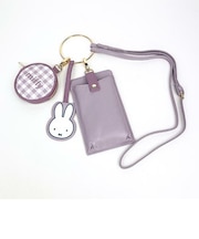 ミッフィー miffy 3連ショルダーポーチ ピンク スマホショルダー
