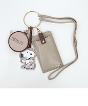 スヌーピー 3連ショルダーポーチ ベージュ スマホショルダー SNOOPY