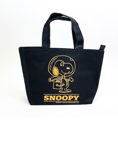 スヌーピー ファスナーミニトート アストロノーツ ブラック バッグ デイユーズ