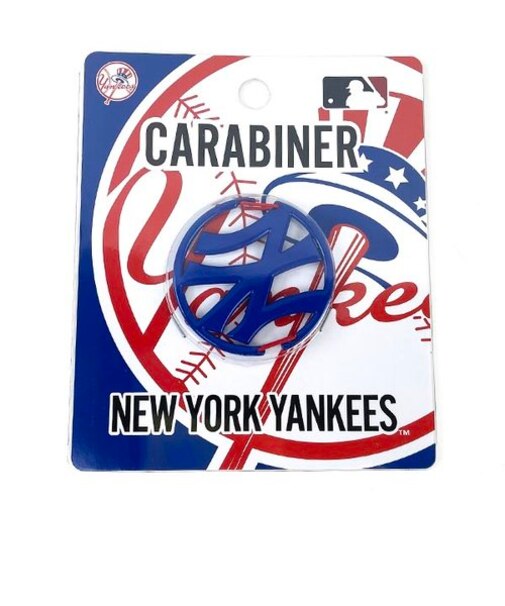MLB ニューヨークヤンキース メタルダイカットカラビナ ブルー キーホルダー 野球グッズ メジャー