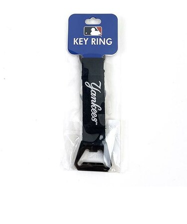 MLB ニューヨークヤンキース 栓抜きストラップ ブラック キーホルダー アウトドア 野球グッズ メジャー 　