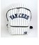 MLB ヤンキース NY バックパック (アイボリー×ネイビー) ストライプ リュックサック バッグ