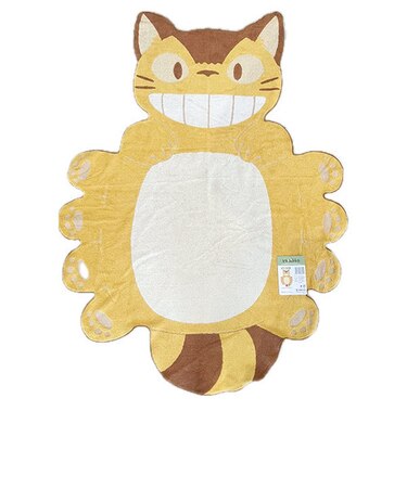 となりのトトロ ダイカットお昼寝タオル ネコバスうたた寝 寝具 ベビー キッズ ブランケット