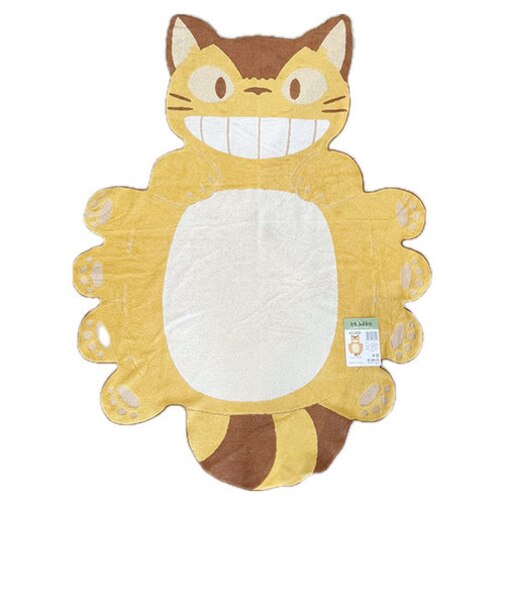 となりのトトロ ダイカットお昼寝タオル ネコバスうたた寝 寝具 ベビー キッズ ブランケット