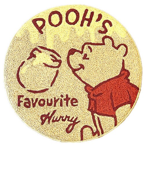 クマのプーさん ハニー ラウンドマット アクセントマット インテリア 玄関