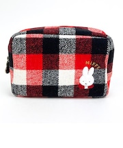 ミッフィー クラシカルスカーレット 角形ポーチ スクエア ボックス 小物入れ 化粧品入れ