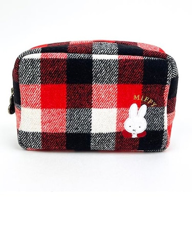 ミッフィー クラシカルスカーレット 角形ポーチ スクエア ボックス 小物入れ 化粧品入れ