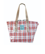 スヌーピー  パッカブル ポリエチレン バレル トートバッグ 折畳み 防水性 レジャー ランドリー チェック SNOOPY