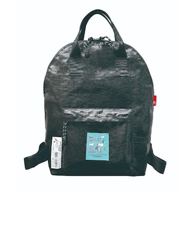 スヌーピー  2WAY ポリエチレン トートバッグ リュック セオルー 防水性 レジャー ブラック SNOOPY