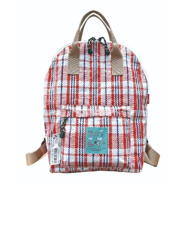 スヌーピー  2WAY ポリエチレン トートバッグ リュック セオルー 防水性 レジャー チェック SNOOPY