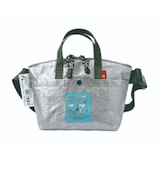 スヌーピー  2WAY ポリエチレン ショルダー ミニトートバッグ デリ 防水性 レジャー ランチ シルバー SNOOPY