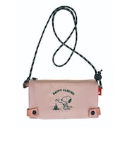 スヌーピー 2WAYサコッシュバッグスマホショルダー HAPPYCAMPER ピンク 簡易保冷 洗濯OK SNOOPY