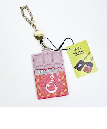 チョコレート PUPU FELT パスケース ピンク ICカード 定期入れ