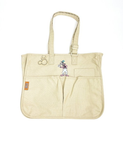 ディズニー グーフィー キャンバスマルチポケットトートバッグ(ベージュ) Disney アコモデ ACCOMMODE