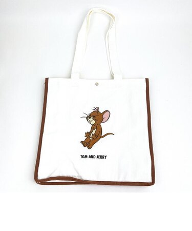 トムとジェリー ジェリー タイニークラブスマイルトートバッグ（ブラウン） 推し活バッグ Tom and JERRY