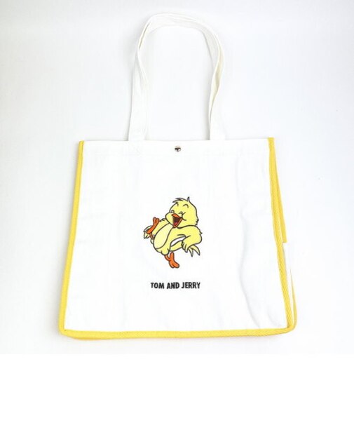 トムとジェリー カナリア タイニークラブスマイルトートバッグ(イエロー) 推し活バッグ Tom and JERRY