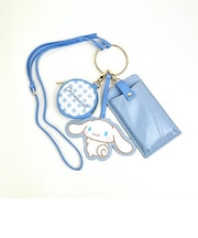 サンリオ シナモン 3連ショルダーポーチ ギンガムチェック 小物入れ バッグ