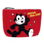 フィリックス・ザ・キャット サガラポーチ 黒猫 レッド 小物入れ