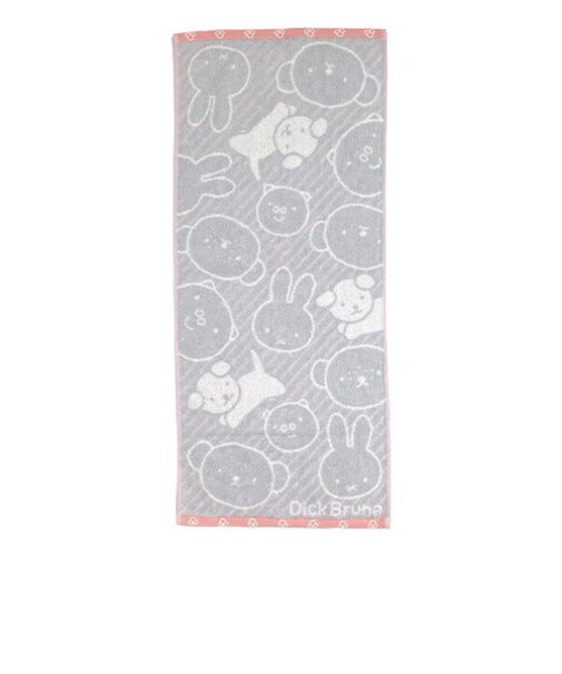 ミッフィー miffy フェイスタオル (グレー) 西川