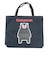 くまモン Kumamon ファスナー付き大きなトートバッグ ブラック