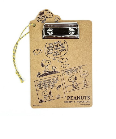 スヌーピー スヌーピー＆ウッドストック ウッドバインダー クリップ 文具 日本製 SNOOPY