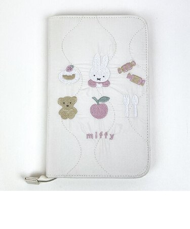 ミッフィー miffy キルティング フリーケース ホワイト 母子手帳ケース マルチケース