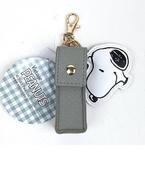 スヌーピー リップポーチ グレー 小物入れ SNOOPY